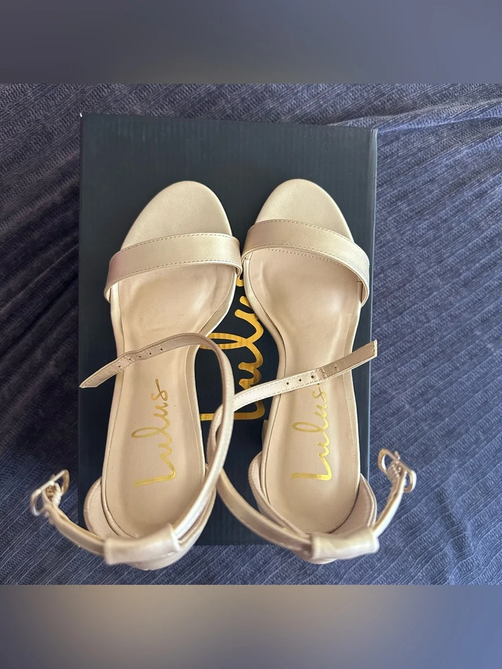Lulu’s Gold Strap Heels